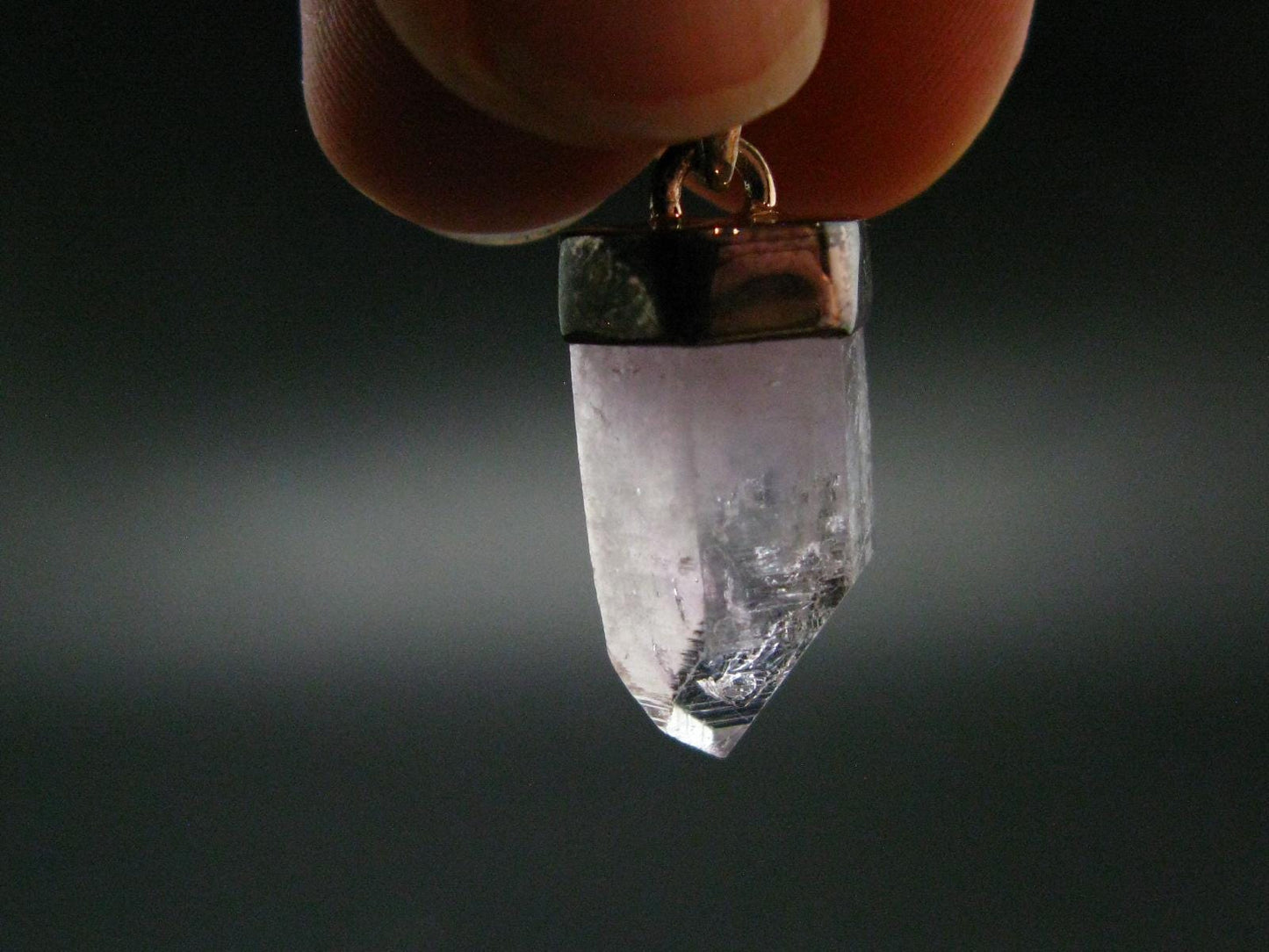 Vera Cruz Amethyst Silver Pendant From Mexico - 1.0" - 4.14 Grams