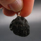 Tibetan Black Tektite Silver Pendant From Tibet - 0.9" - 5.03 Grams