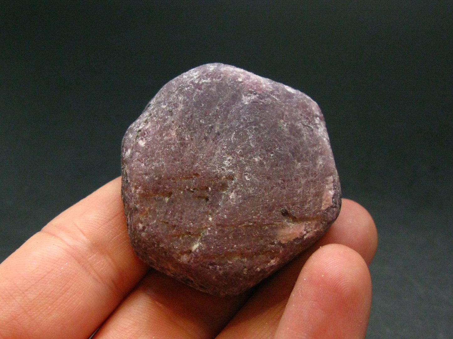 Reddish-Maroon Hexagonal Terminated Ruby Crystal from India - 1.4" - 60.08 Grams