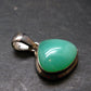 Rich Green Chrysoprase Silver Pendant From Australia - 0.9" - 4.35 Grams