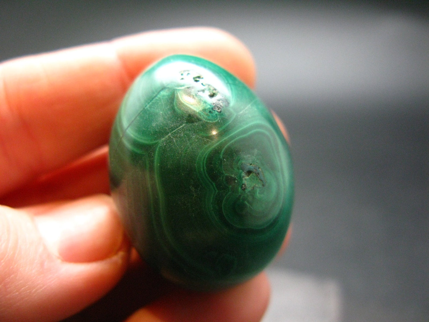 Malachite Egg Carving From Congo - 1.3" - 43.86 Grams