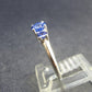 Natural Blue Tanzanite (Zoisite) Crystal Sterling Silver Ring From Tanzania - 1.65 Grams- Size 6.5