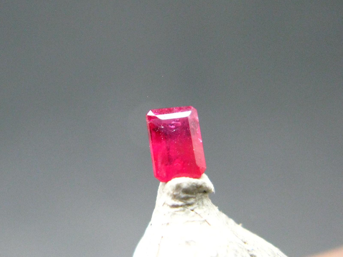 Beautiful Rare Gem Bixbite Red Beryl Emerald Cut Stone From Utah USA - 0.10 Carats - 3.3x2.4mm