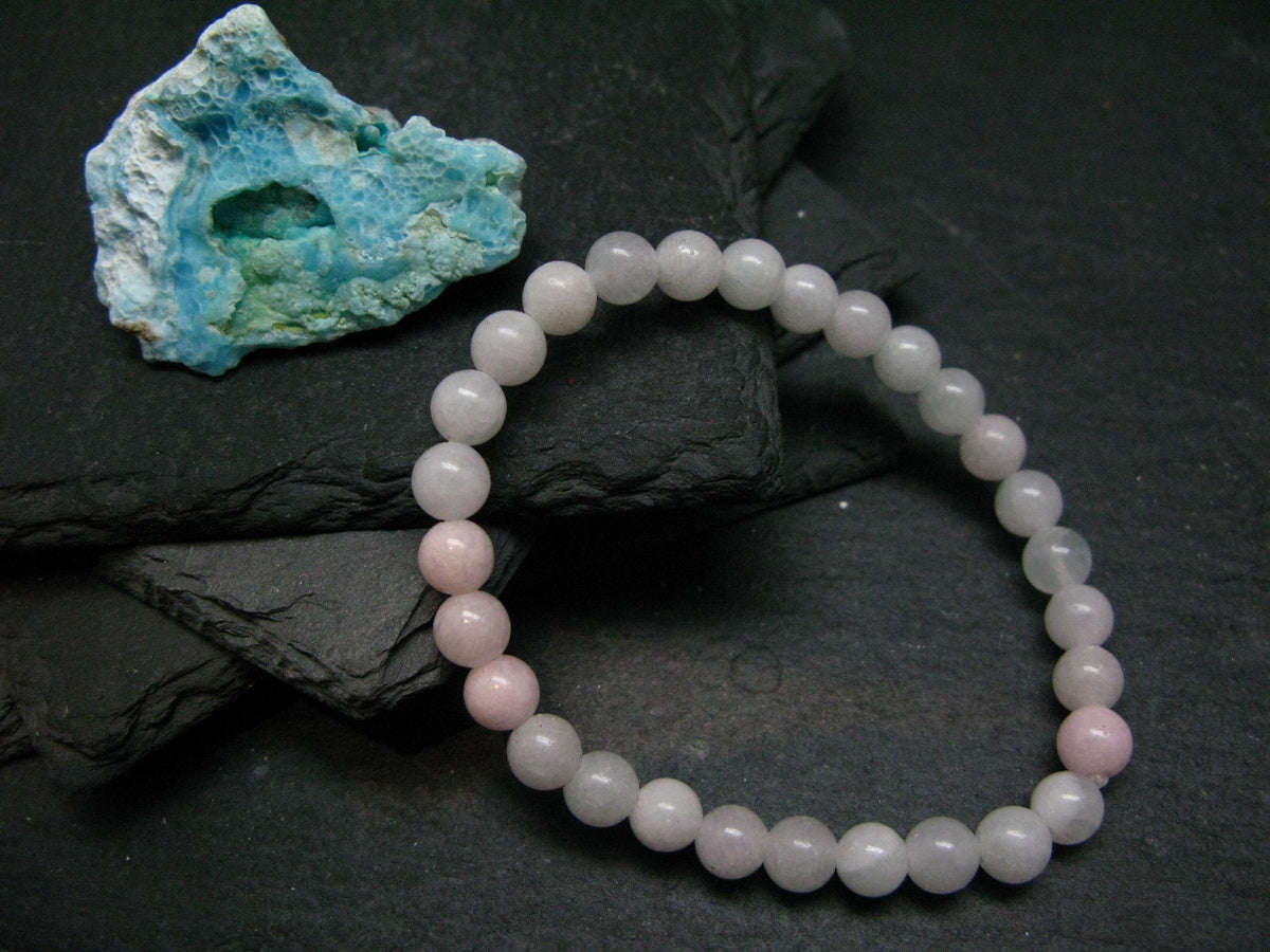 Pink Hemimorphite Genuine Bracelet ~ 6 Inches ~ 6mm Round Beads
