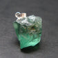Rare!! Emerald Green Fluorite Crystal Silver Pendant From UK - 4.0 Grams - 0.8"