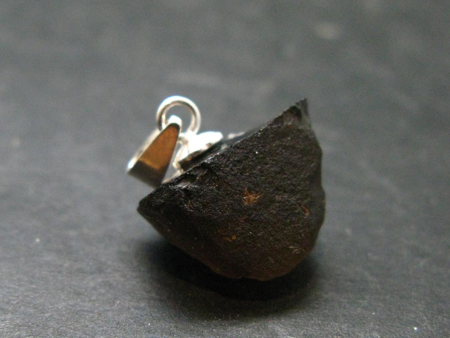 Rare Saffordite Cintamani Stone Pseudotektite Pendant from Arizona USA - 7.45 Carats - 0.7"