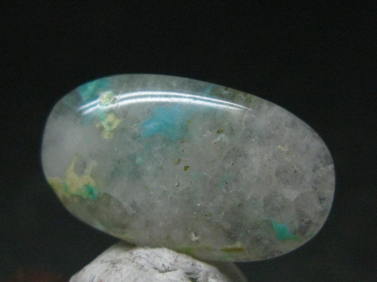 Ajoite in Quartz Cabochon from Messina S. Africa - 9.65 Carats - 22x13mm