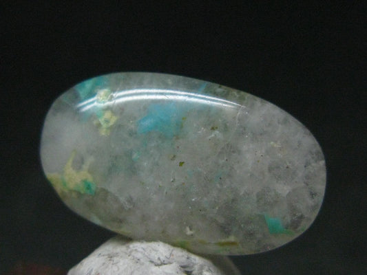 Ajoite in Quartz Cabochon from Messina S. Africa - 9.65 Carats - 22x13mm