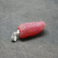 Rare Ruby Crystal Silver Pendant from India - 1.1" - 4.4 Grams