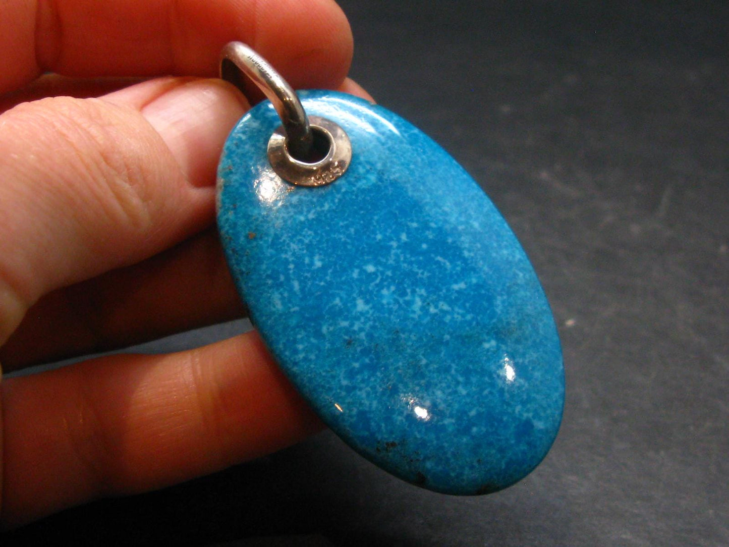 Turquoise Silver Pendant - 2.2" - 11.66 Grams