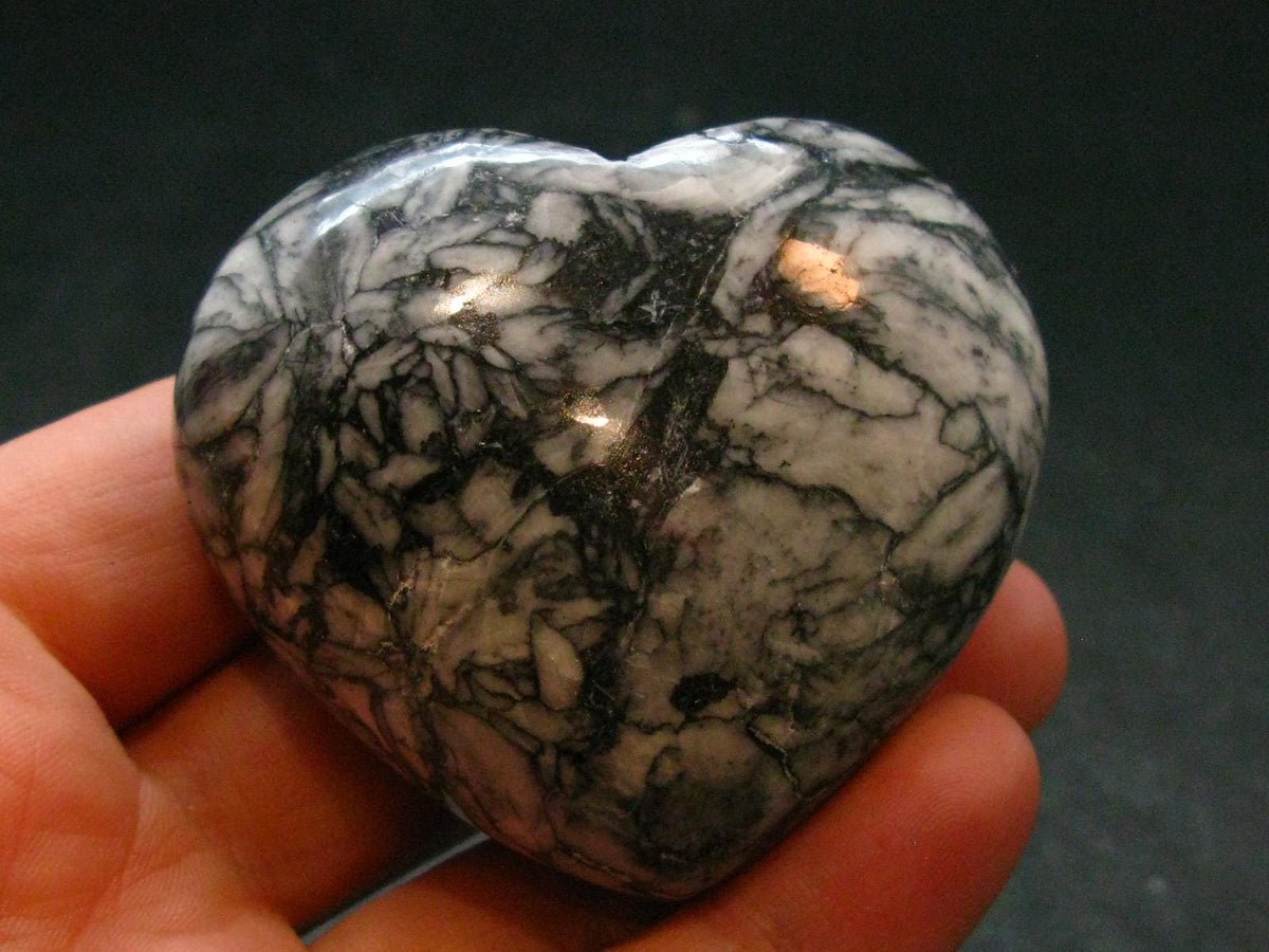 Pinolite Polished Heart from Austria - 1.8" - 109.0 Grams