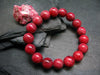 Rhodonite Gem Genuine Bracelet ~ 7 Inches ~ 12mm Round Beads