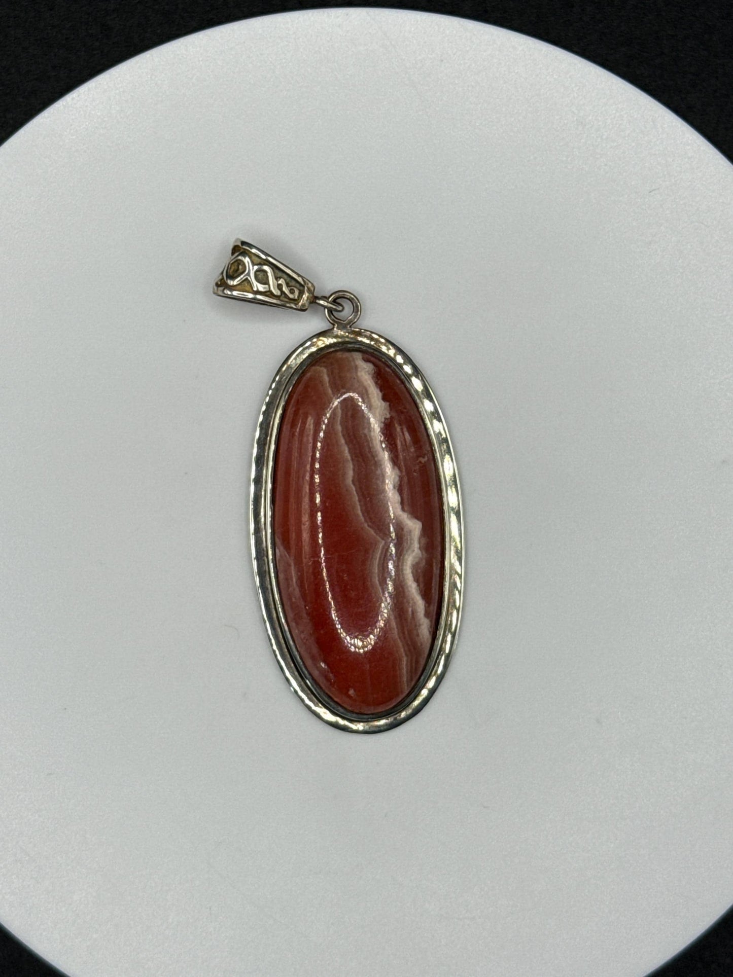 Natural Rhodochrosite Pendant in Sterling Silver | Pink Necklace | Jewelry Gift