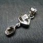 Fine Natural Herkimer Diamond Silver Pendant From New York - 1.5" - 5.34 Grams
