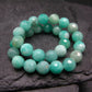 Emerald Genuine Bracelet ~ 7 Inches ~ 7mm Round Facetted Beads