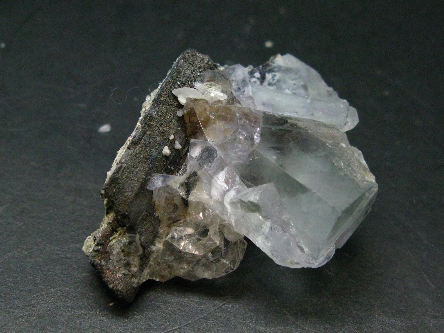 Perfect Wolframite With Fluorite Cluster from Portugal - 2.1"