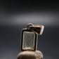 Gem Libyan Desert Glass Tektite Faceted Pendant Sterling Silver from Libya - 0.9" - 2.94 Grams