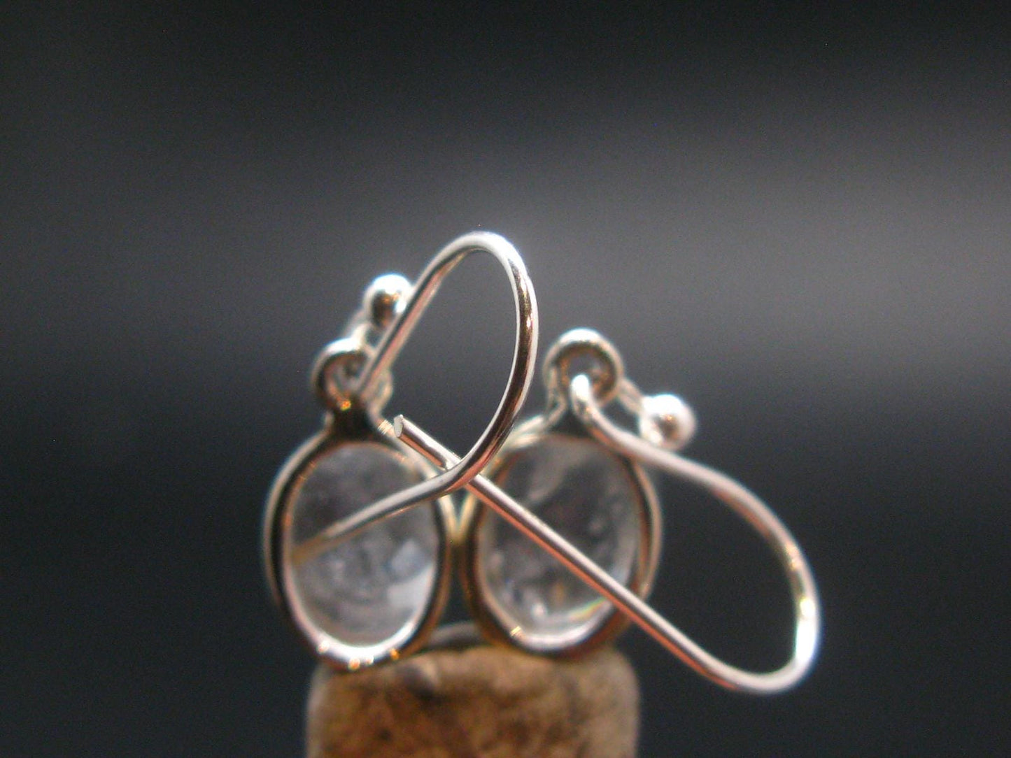 4.04 Carat Phenakite Phenacite Sterling Silver Earrings from Russia