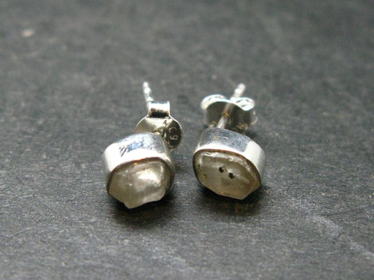 Phenakite Phenacite Stud Earrings Sterling Silver From Russia - 1.29 Grams