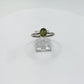 Raw Chrysoberyl Ring Green Yellow Gemstone Silver Minimalist Crystal Unique Jewelry Gift - Sizes 8