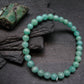 Emerald Gem Genuine Bracelet ~ 7 Inches ~ 6mm Round Beads