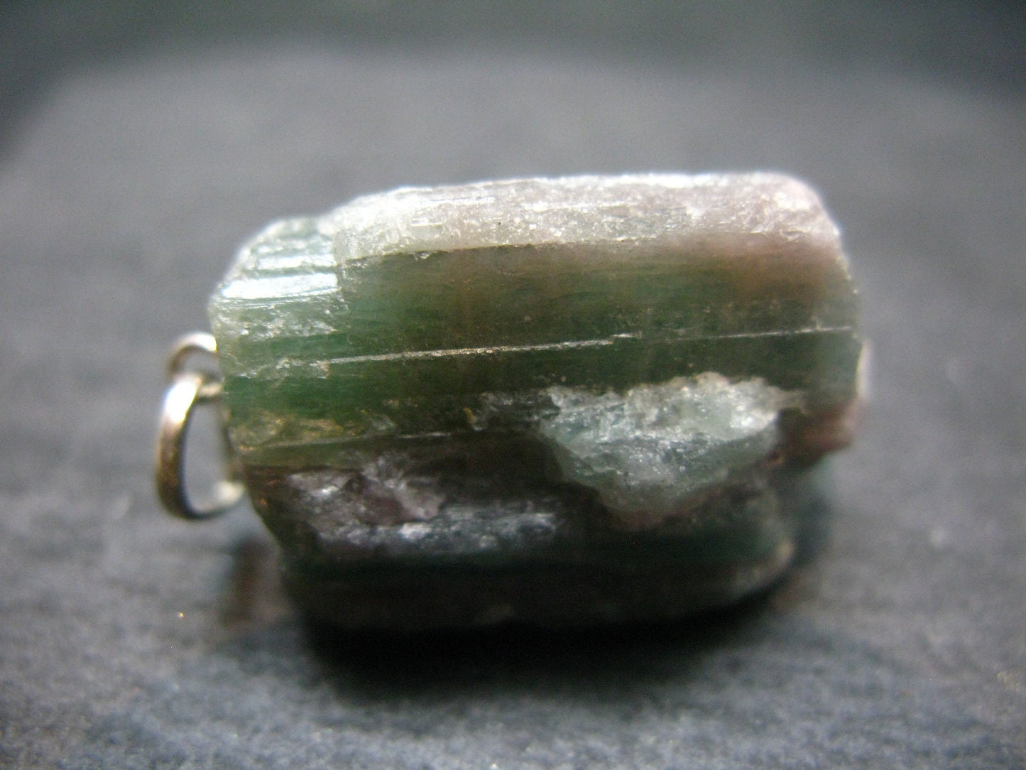 Rarest Paraiba Copper Blue Tourmaline Crystal Silver Pendant From Brazil - 1.4" - 10.32 Grams