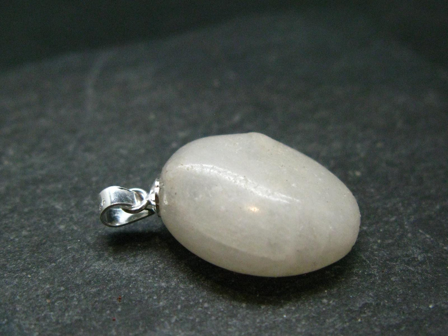 Very Rare White Cryolite 925 Silver Pendant from Greenland - 1.0" - 4.51 Grams