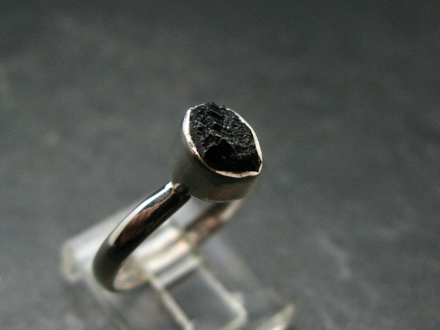 Terminated Brookite Crystal Silver Ring From Arkansas - Size 8 - 2.08 Grams