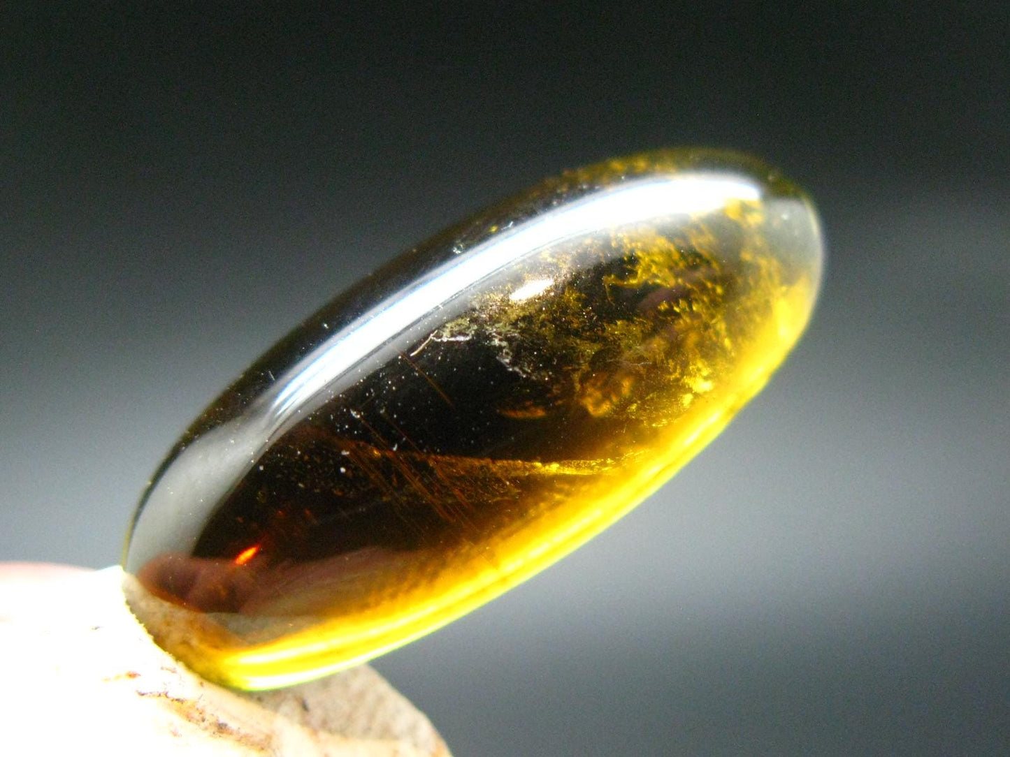 Green Tourmaline Cabochon From Brazil - 10.56 Carats - 22x9mm