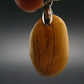 Amber Tumbled Silver Pendant From Poland - 1.5" - 2.80 Grams