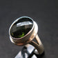 Moldavite Tektite Facetted Silver Ring from Czech Republic - Size 10 - 9.0 Grams