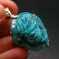 Turquoise Dragon Silver Pendant - 1.7" - 14.54 Grams
