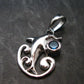 Blue Topaz Sterling Silver Pendant From Brazil - 1.3" - 3.51 Grams