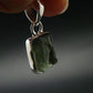 Moldavite Tektite Silver Pendant from Czech Republic - 0.9" - 1.31 Grams