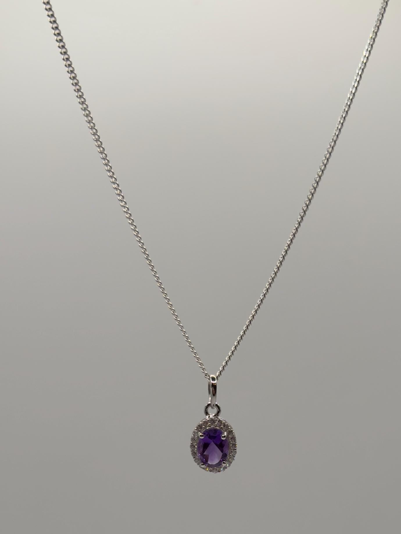 Large Faceted Amethyst Pendant – Solar Sparkle in Violet - 1.00 Grams