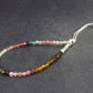 Watermelon Tourmaline Silver Bracelet From Brazil - Size Adjustable - 2.84 Grams