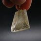 Rutilated Quartz Gold Plated Silver Pendant From Brazil - 1.1" - 4.46 Grams