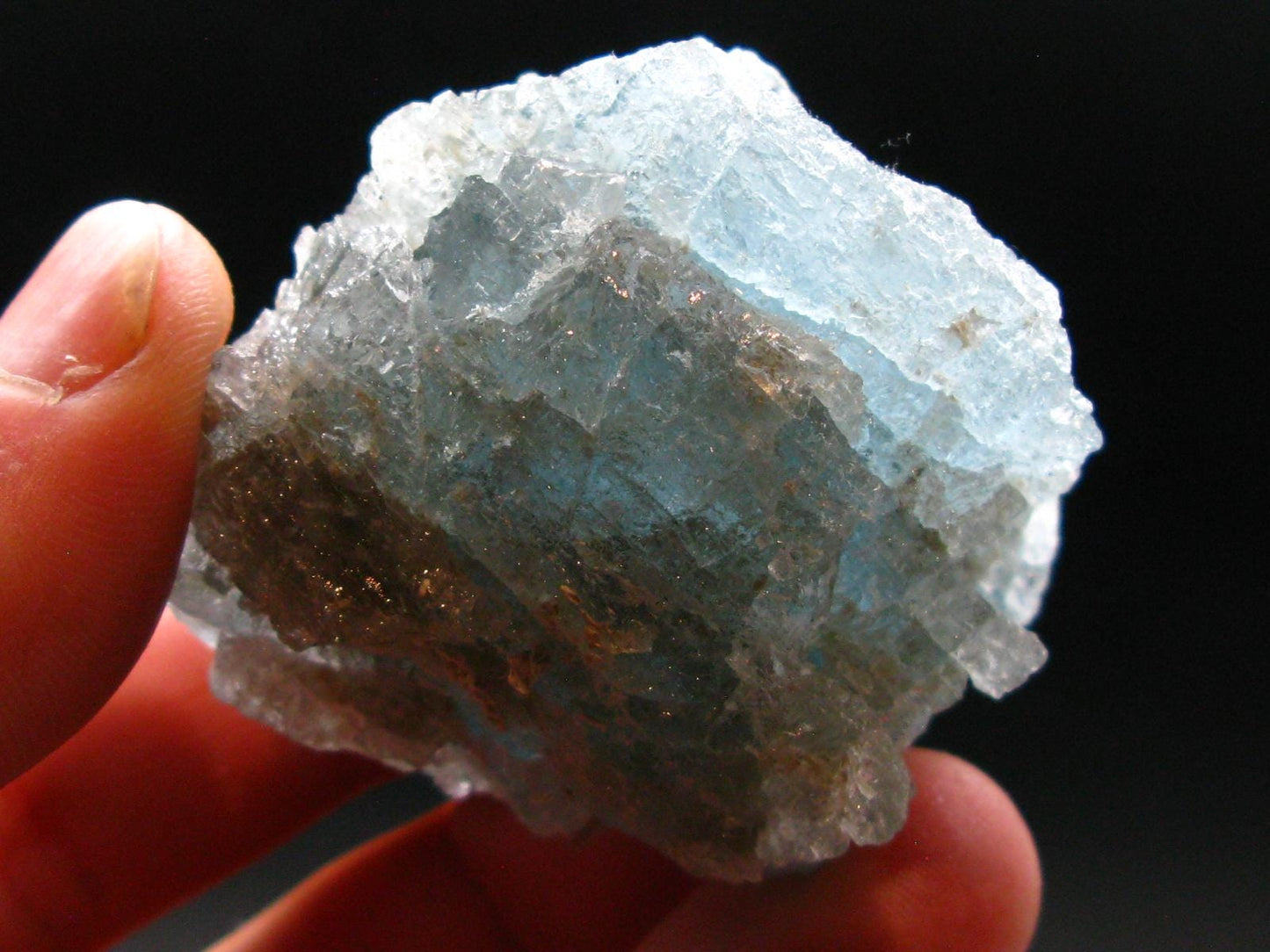Gem Aquamarine Etched Crystal Blue Beryl From Brazil - 95.04 Grams - 2.3"