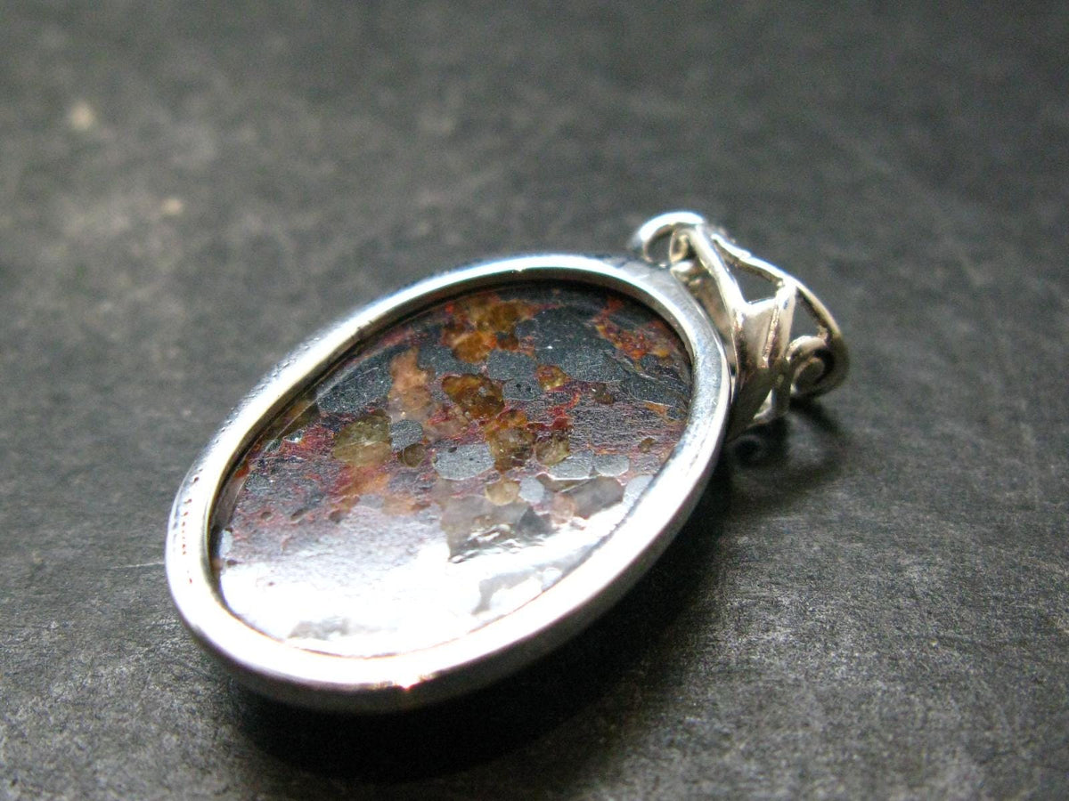 Zincite Franklinite Willemite Silver Pendant From USA - 1.4" - 7.43 Grams
