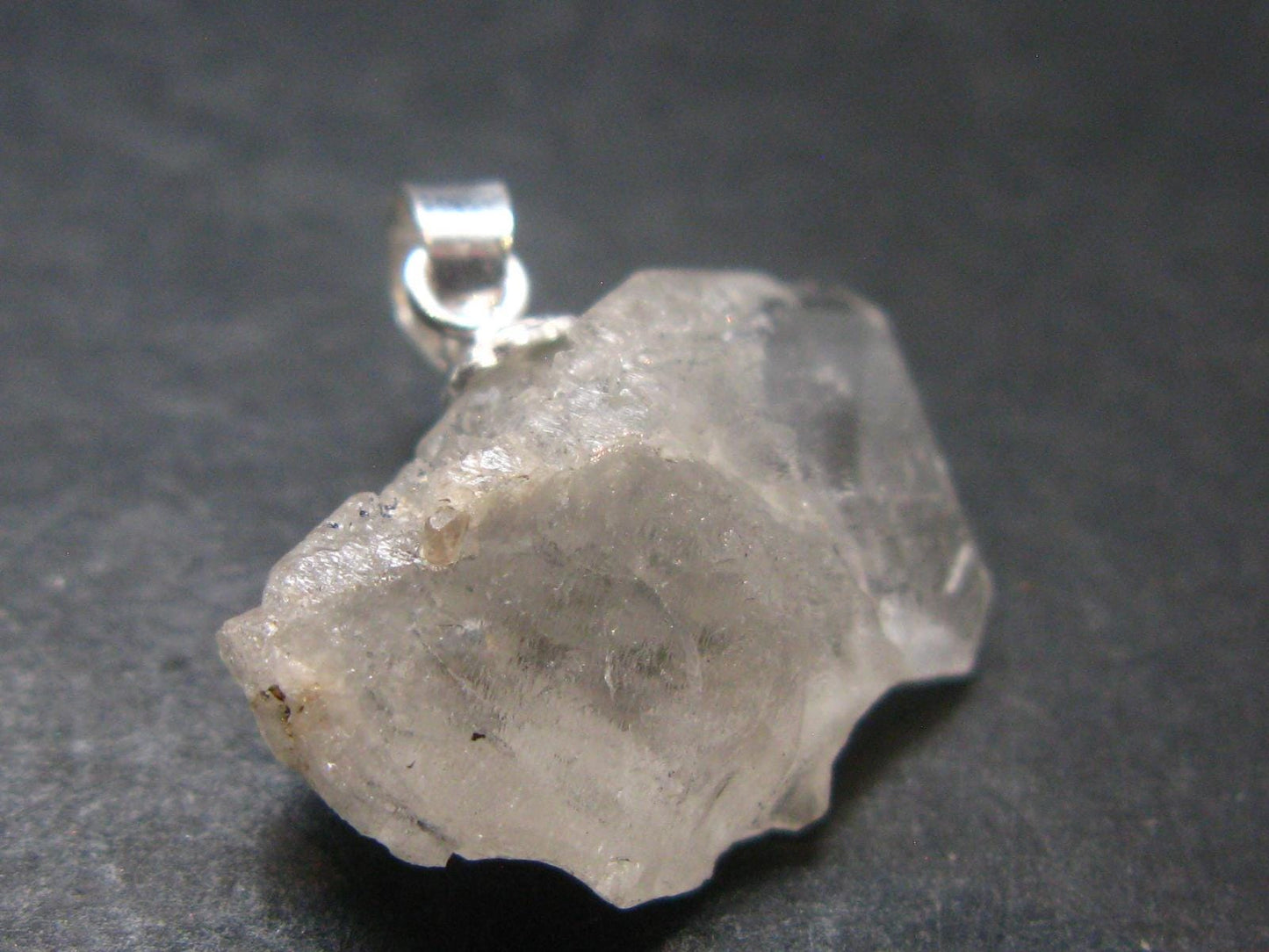 Gemmy Phenakite Phenacite Crystal Silver Pendant from Ukraine - 2.36 Grams - 0.7"