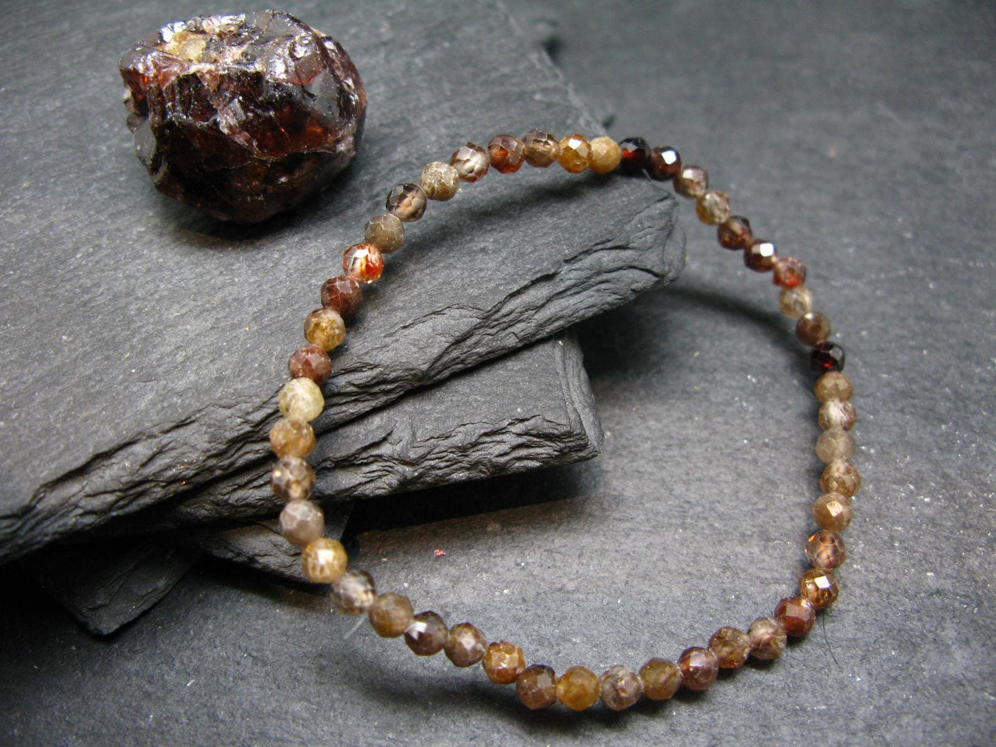 Zircon Genuine Bracelet ~ 7 Inches ~ 4mm Facetted Beads