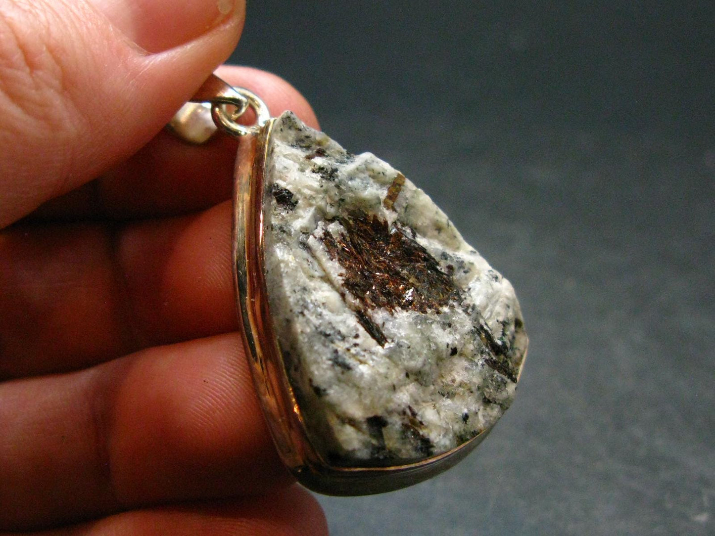 Astrophylite Astrophyllite Silver Pendant From Russia - 1.7" - 11.28 Grams