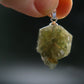 Green Apatite Crystal Silver Pendant From Portugal - 1.1" - 4.32 Grams