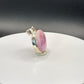 Round Pink Kunzite Silver Charm | Soft Lavender Crystal Jewelry