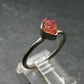 Pezzottaite Crystal Silver Ring From Madagascar - Size 8 - 2.08 Grams