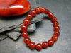 Carnelian Genuine Bracelet ~ 7 Inches ~ 10mm Round Beads