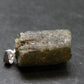 Extremely Rare Raw Gem Green Kornerupine Silver Pendant Crystal From Tanzania - 5.09 Grams - 1.0"