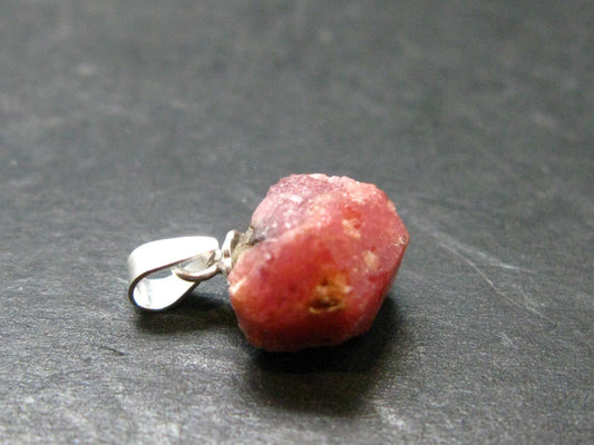 Raspberry Grossular Garnet Pendant From Mexico - 0.6" - 1.57 Grams