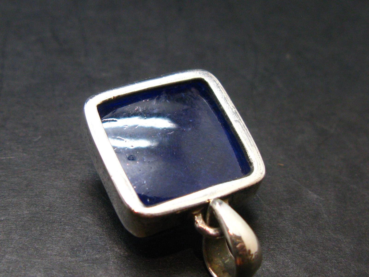 Large Gemmy Natural Faceted Tanzanite Zoisite Sterling Silver Pendant from Tanzania - 1.1'' - 8.75 Grams