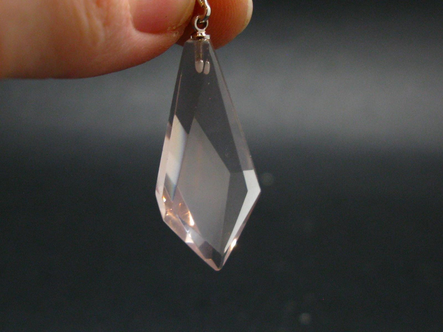 Symbol of Love and Beauty!! Natural Rose Quartz Pendant In 925 Silver From Brazil - 1.7" - 5.14 Grams